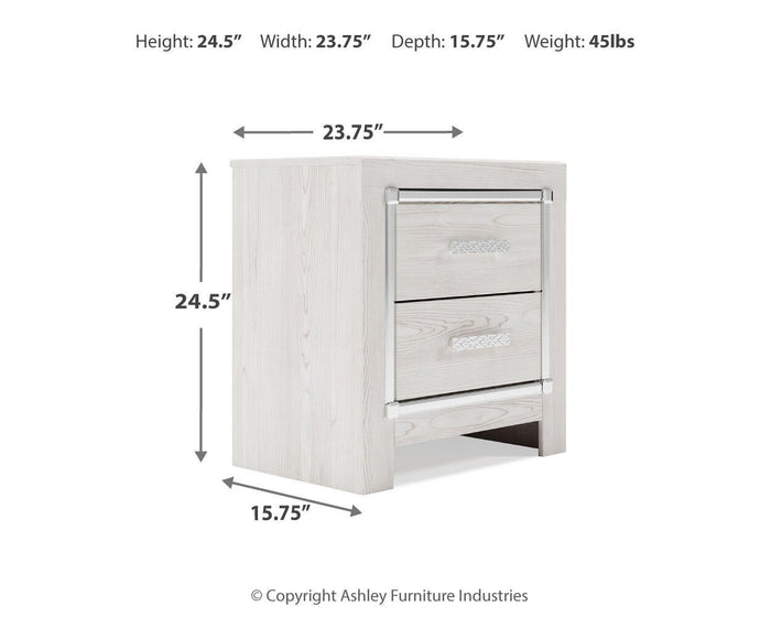 Altyra Two Drawer Night Stand