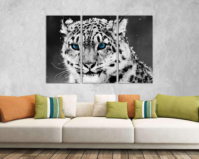 Puma animals décor Snow Leopard canvas Cat wall art print