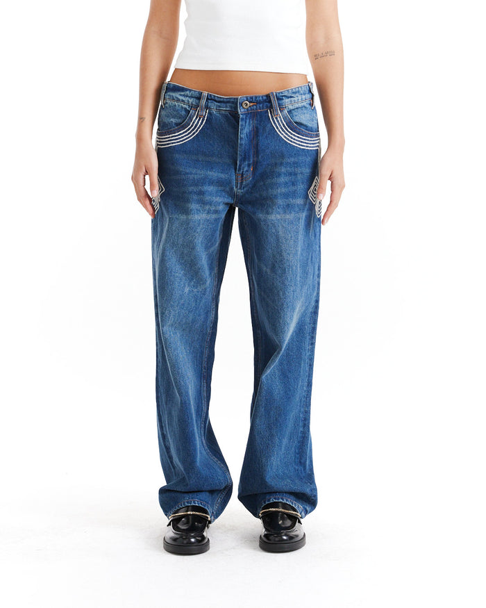 Bonham Jean - Dark Wash, view 1|Model
