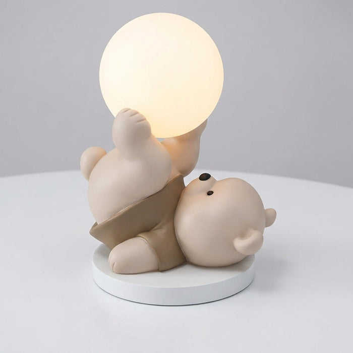 Lampka nocna LED z dotykowym sterowaniem w kształcie misia, idealna dla dzieci, z kompaktową sylwet 0