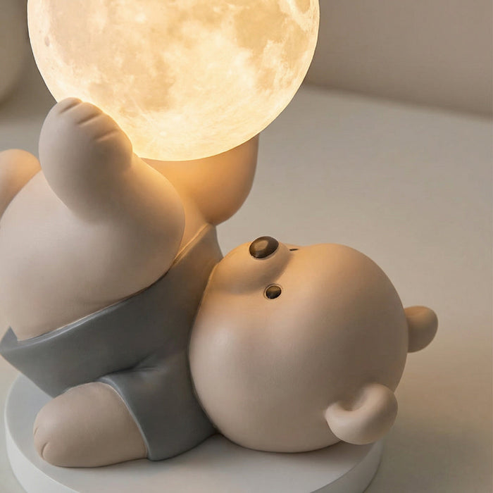 Lampka nocna LED z dotykowym sterowaniem w kształcie misia, idealna dla dzieci, z kompaktową sylwet 3
