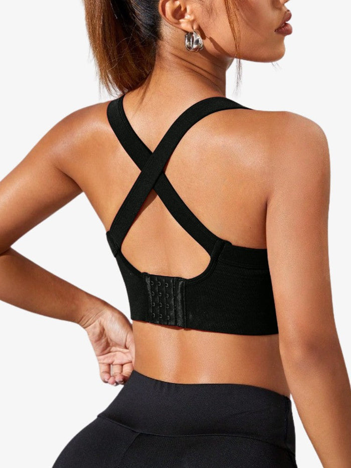 Biustonosz Sportowy Cross Back z Oddychającego Materiału - Damski Stanik do Fitnessu i Jogi, S/M/L 0