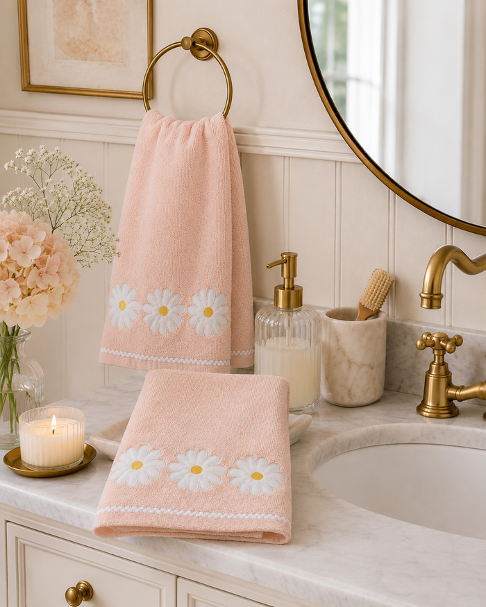 Daisy Field 2-Piece Hand Towel Set