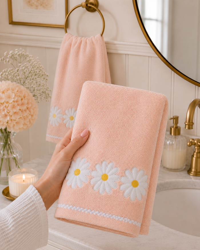 Daisy Field 2-Piece Hand Towel Set