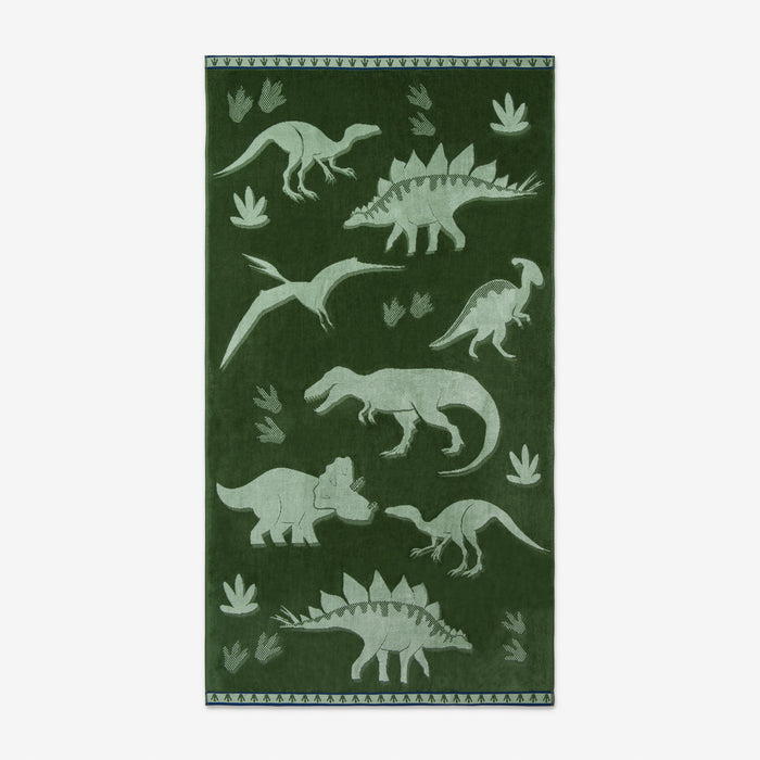 Dano Dino Elm Green Kids Beach Towel