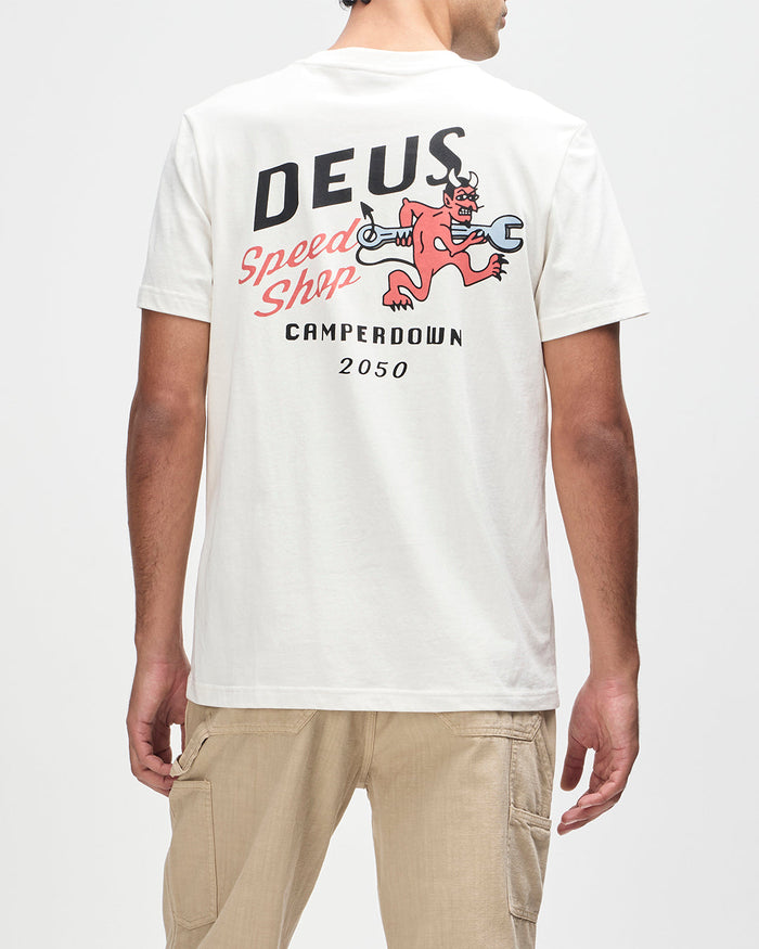 Dogleg Tee - Dirty White, view 2|Model