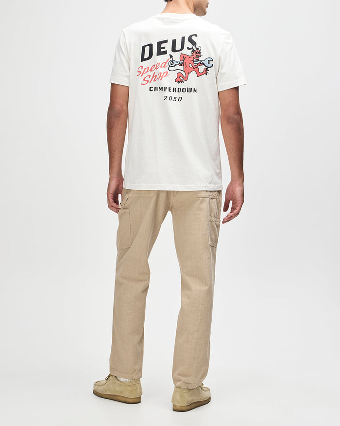 Dogleg Tee - Dirty White, view 6