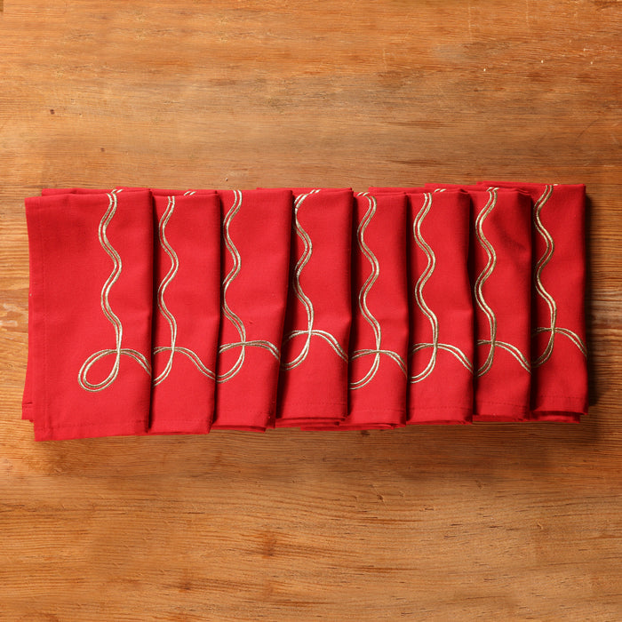 Double Scallop Holiday Napkins Set of 8