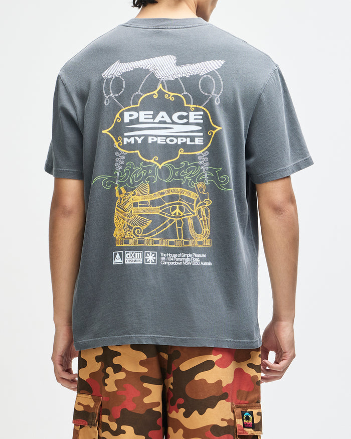 Easy Peacey Tee - Anthracite Grey, view 2|Model
