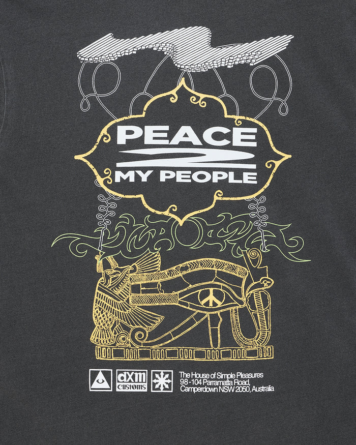 Easy Peacey Tee - Anthracite Grey, view 8