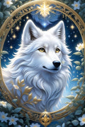 Ethereal Watcher Gold-Eyed Wolf