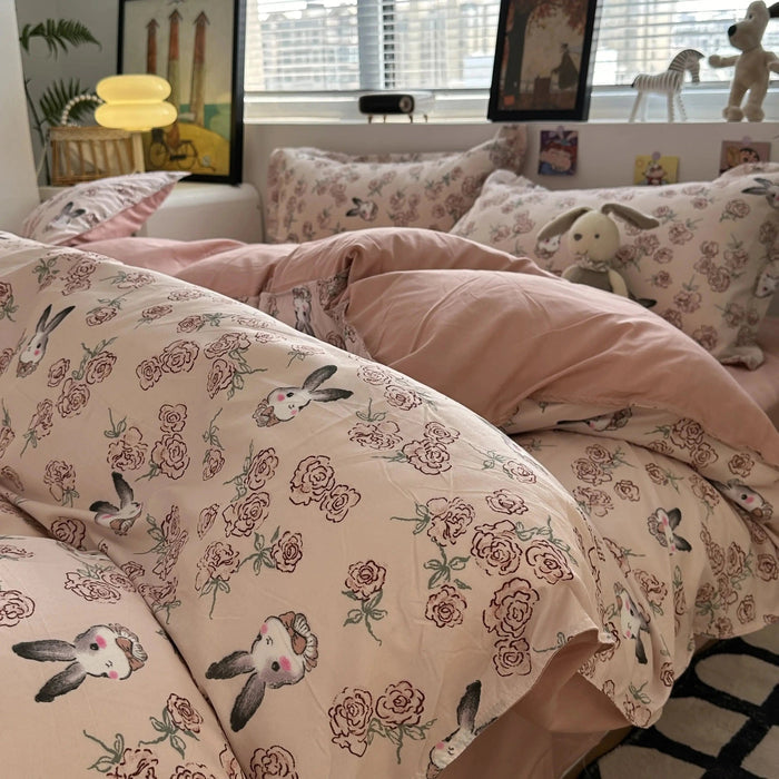 FloralNest | Różowa pościel kwiatowa 3