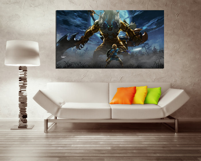 Game art works Legend of Zelda canvas nursery room decor ready to hang