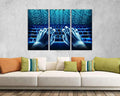 Hacking internet print on canvas Matrix code art works Binary system ready to hang