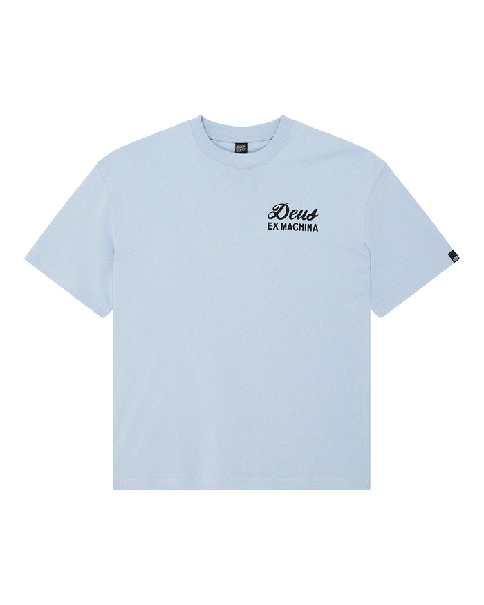 Harajuku Sign Tee - Cerulean Blue, view 3|Flatlay
