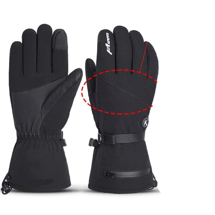 Podgrzewane Rękawice Zimowe z Ergonomicznymi Uchwytami – Wiatroszczelne, Idealne do Sportów Zimowych, One Size 3