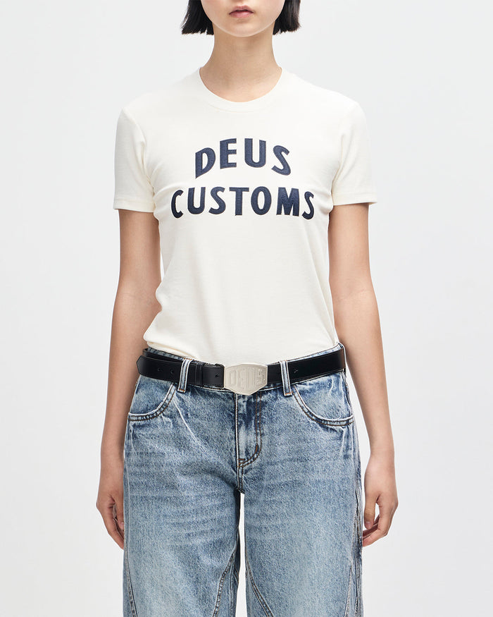 HeLeNe Tee - Dirty White, view 1|Model