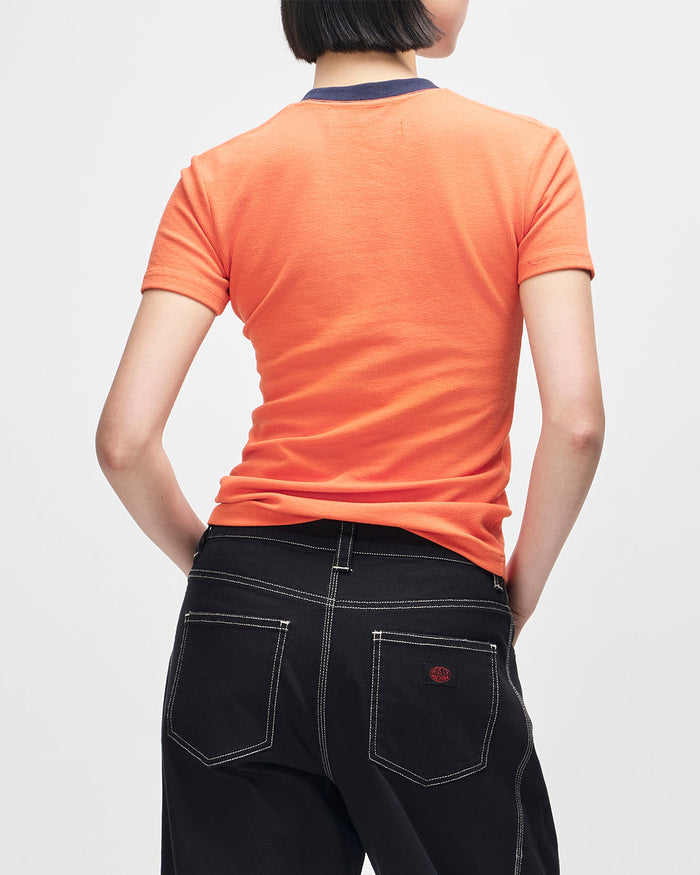 HeLeNe Tee - Flame Orange, view 2|Model