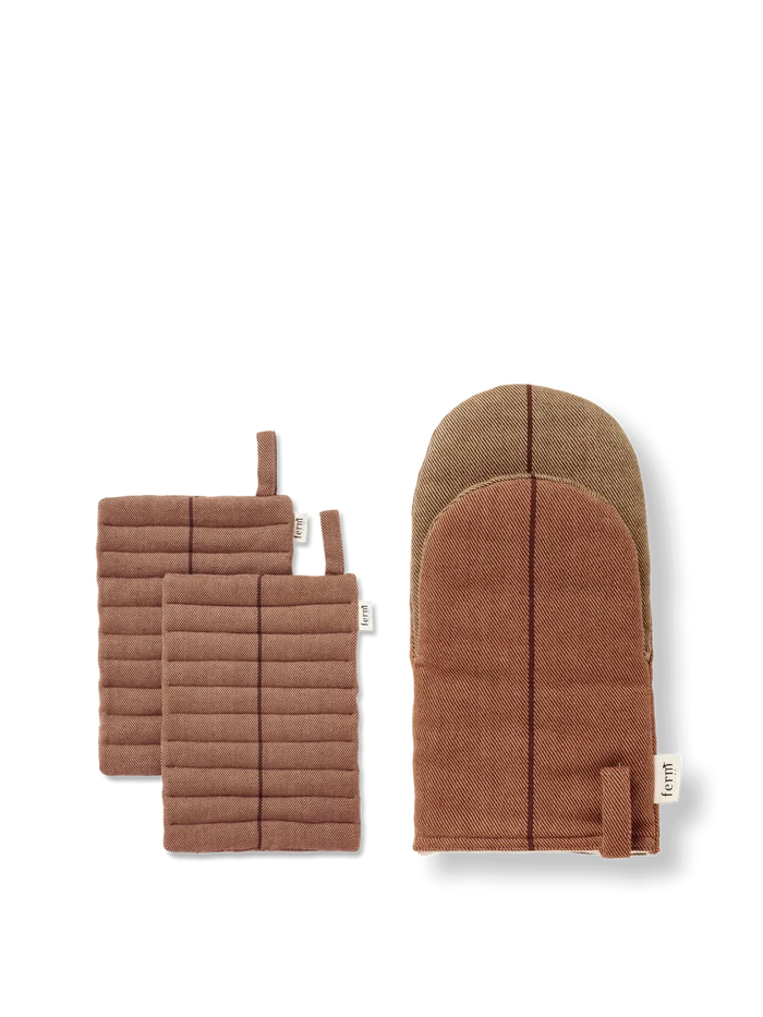 Ito Pot Holder & Oven Mitt Gift Set - Hazel