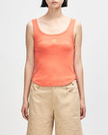 June Shield Tank - Flame Orange, view 1|Model
