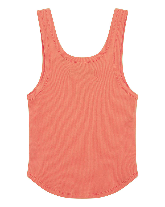 June Shield Tank - Flame Orange, view 4|Flatlay