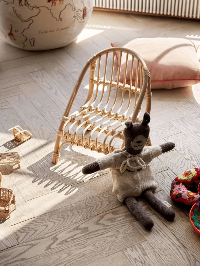 Kuku Doll Bed & Doll Chair - Natural - Gift Set