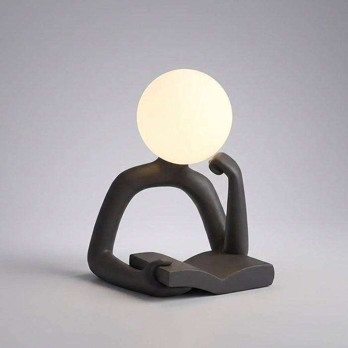 Lampka biurkowa LED z rzeźbiarskim designem, nowoczesna lampa na biurko z ciepłym świat 2