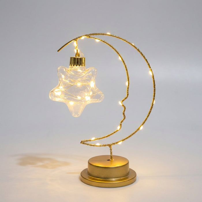 Lampa stołowa LED z regulowanym oświetleniem w nowoczesnym kształcie księżyca, z eleganck 2