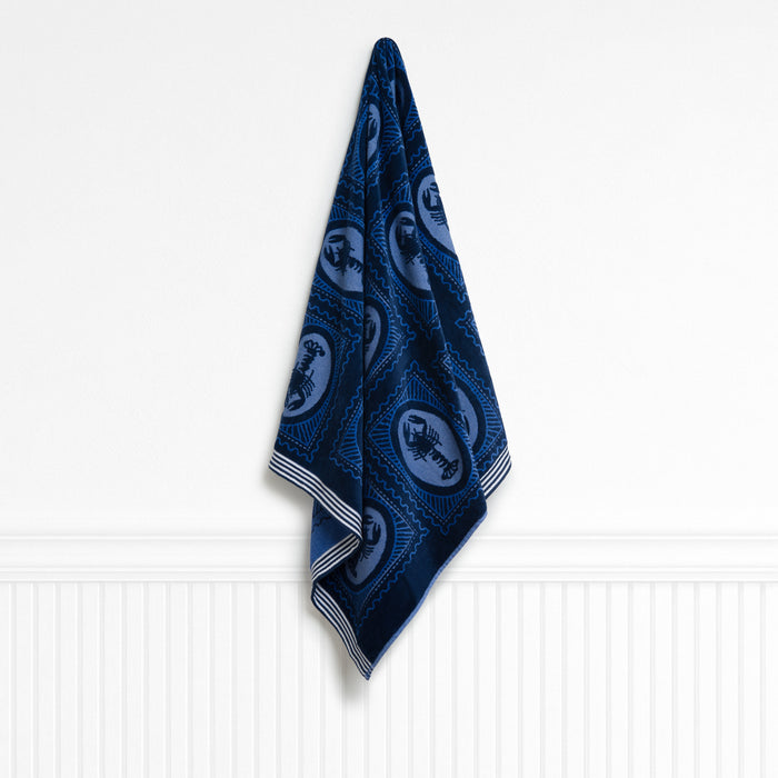 Lobster Frame Nova Navy Beach Towel