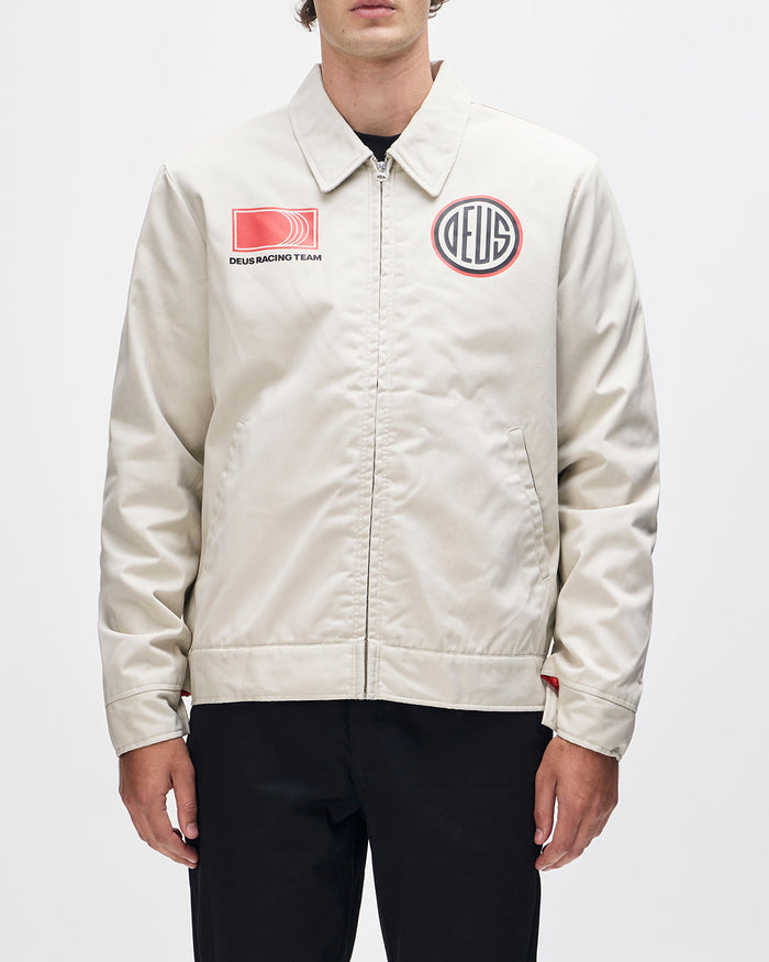 Marnus Team Jacket - Dirty White, view 1|Model