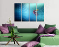 Matrix code print on canvas Binary system Code internet Cyber wall art Security decor
