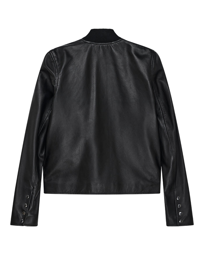 Norton Leather Jacket - Black, view 5|Flatlay