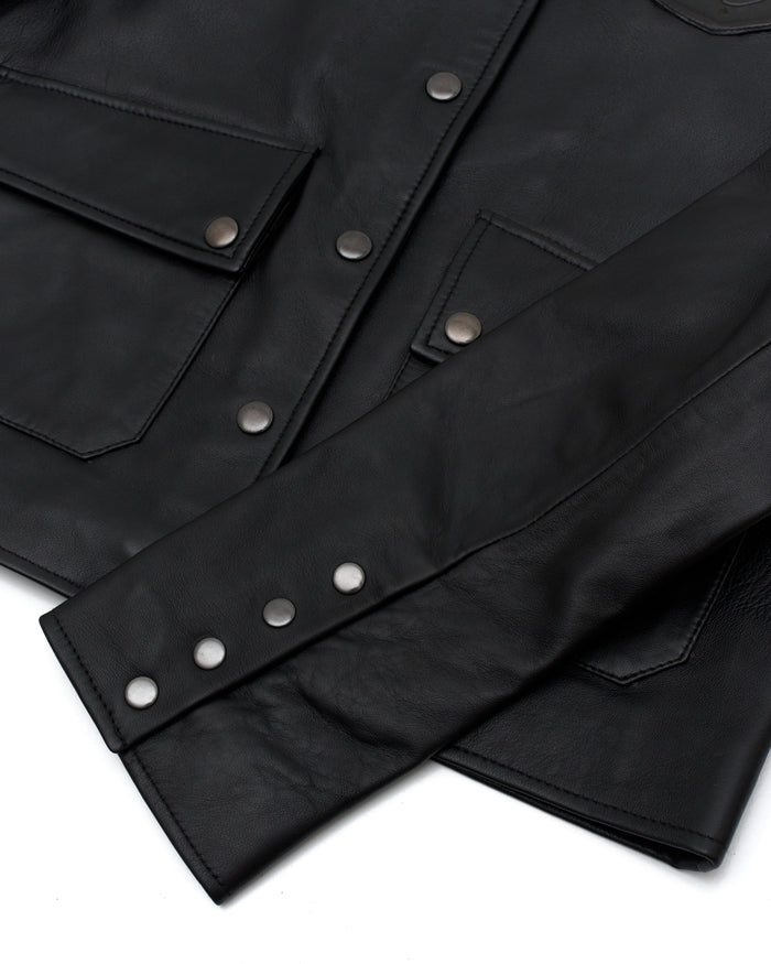 Norton Leather Jacket - Black, view 6