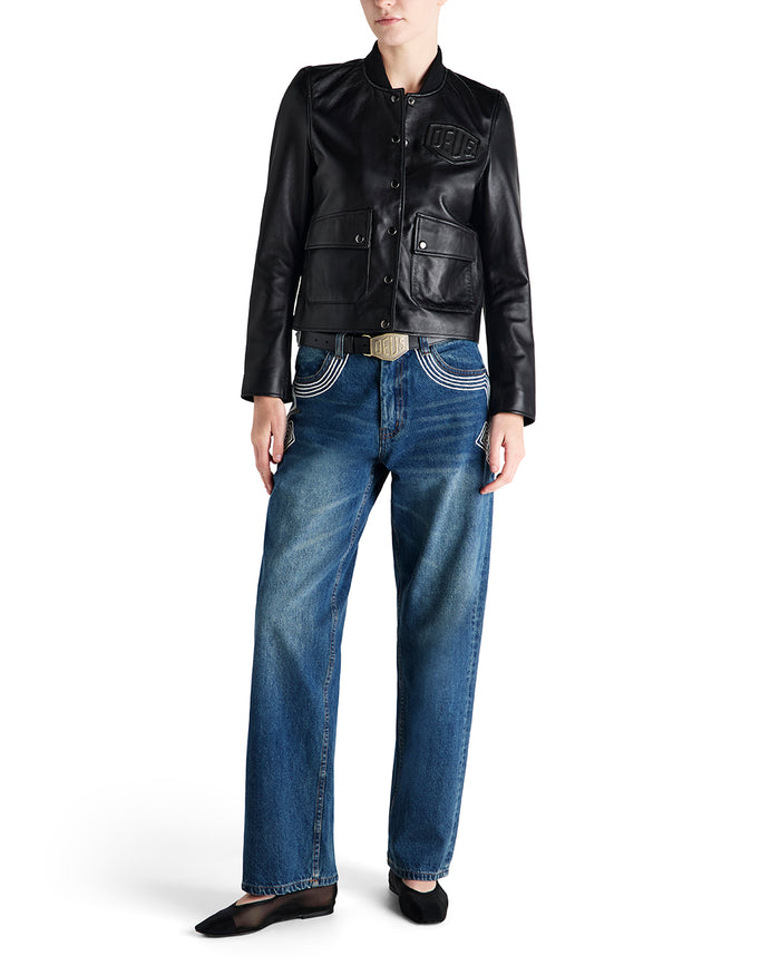 Norton Leather Jacket - Black, view 8