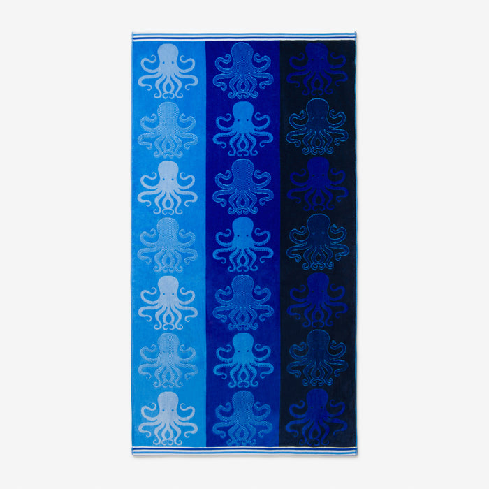 Octopus Friends Blue Kids Beach Towel