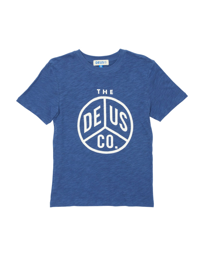 Old Mate Tee - Mechanic Blue, view 3|Flatlay