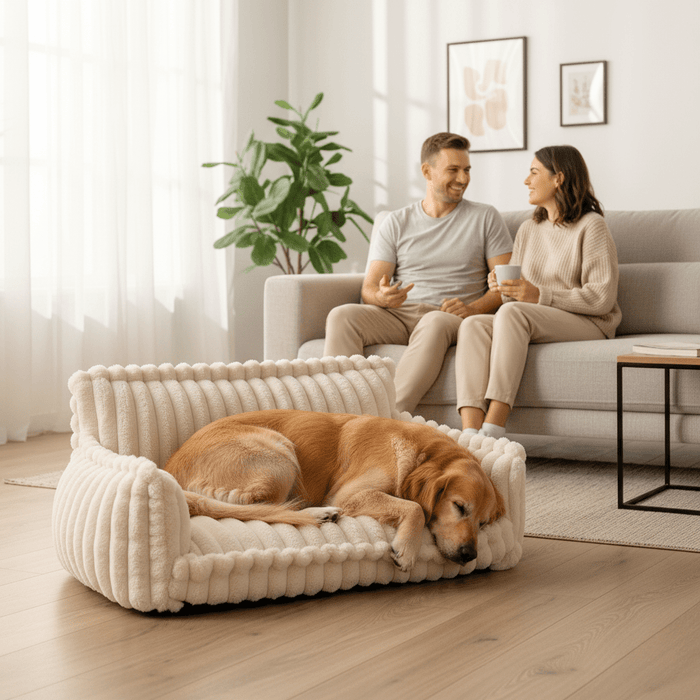 Ortopedyczna Sofa Dla Psa Z Pianki Memory, Pluszowa, Rozkładana, Antypoślizgowa, Zdejmowane Pokrycie 1