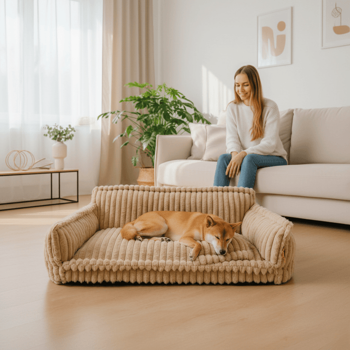 Ortopedyczna Sofa Dla Psa Z Pianki Memory, Pluszowa, Rozkładana, Antypoślizgowa, Zdejmowane Pokrycie 2