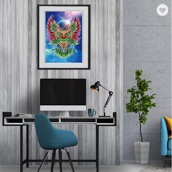 Owl Glow In The Dark Diamond Painting