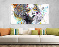 Painting face girl dreams painting print on canvas Abstraction art works