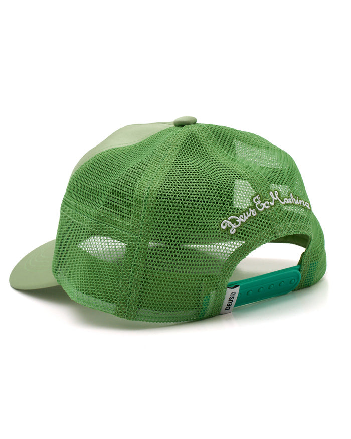 Paris Shield Trucker Cap - Vinyard Green, view 2|Model