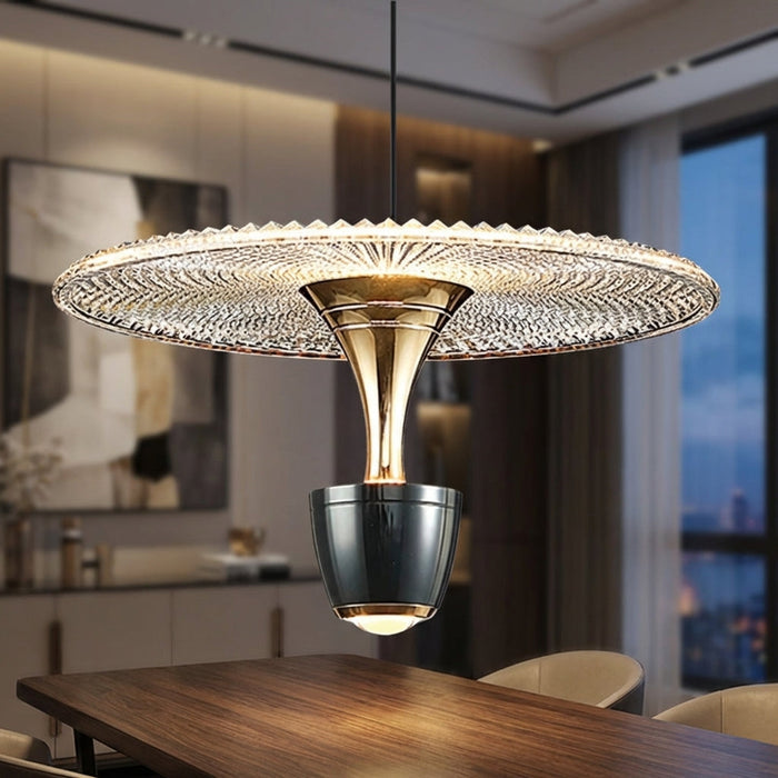 Lampa wisząca o nowoczesnym minimalistycznym designie, idealna do salonu, z równomiernym oświetlen 1