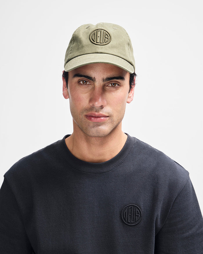 Pill Logo Dad Cap - Pine Green, view 1|Model