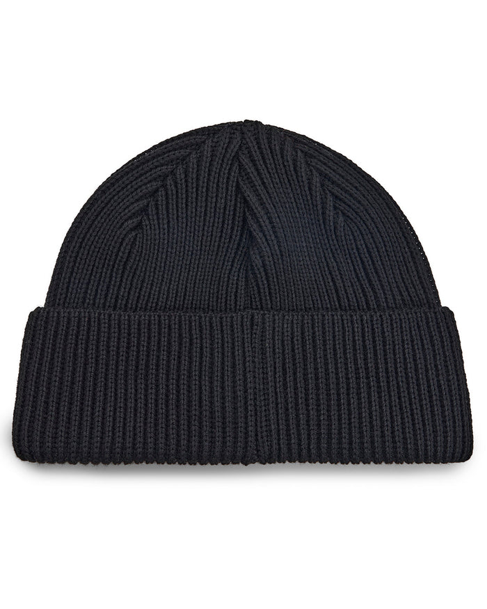 Pill Merino Beanie - Black, view 2|Model