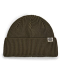 Pill Merino Beanie - Dark Olive, view 1|Model