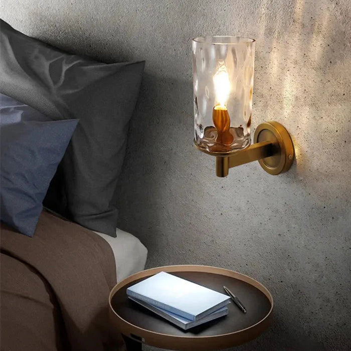 Kinkiet Ścienny Retro Czarny z Szklanym Kloszem – Elegancka Lampa do Wnętrz, Idealna do Salonu i Sypialni 2