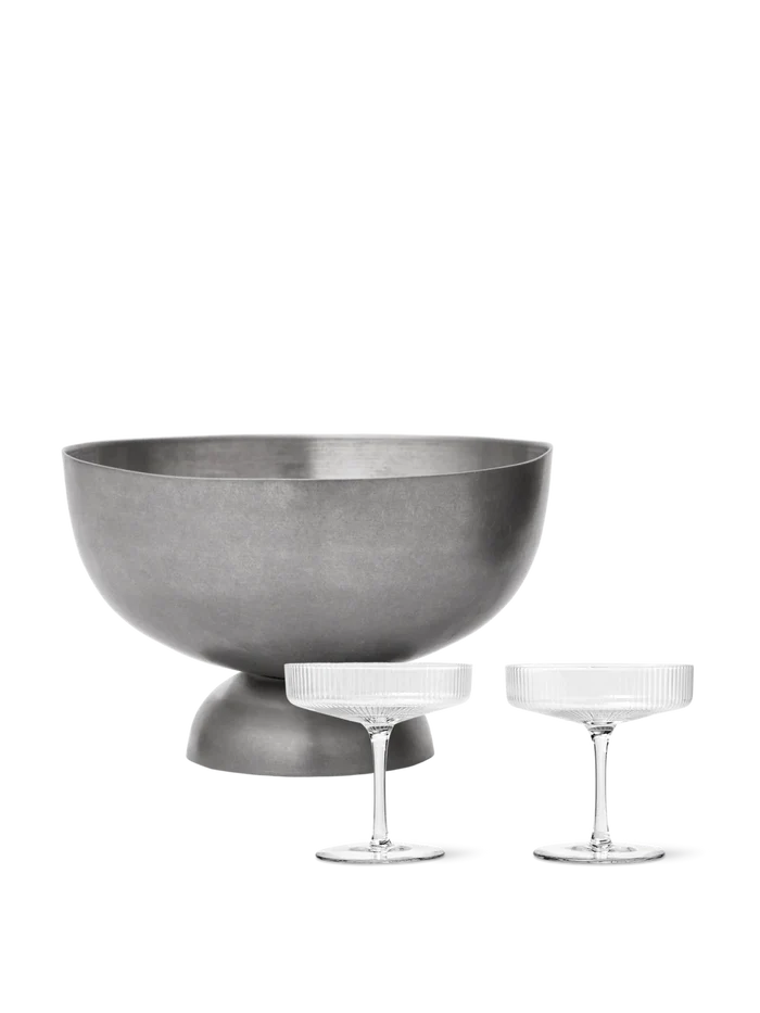 Ripple Champagne Saucers & Tumbled Champagne Cooler Gift Set