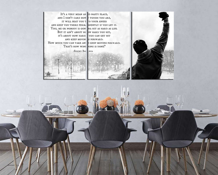 Rocky balboa canvas prints Boxing decor Motivation art works ready to hang
