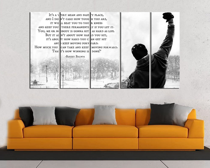 Rocky balboa canvas prints Boxing decor Motivation art works ready to hang