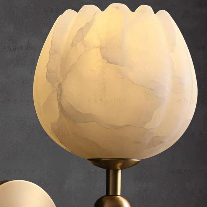 Marmurowa lampa ścienna w kształcie róży – Elegancka dekoracja oświetleniowa 6